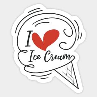 I love Ice Cream Sticker